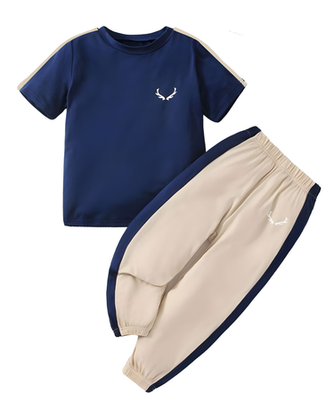 NAVY & SKIN TROUSER SET