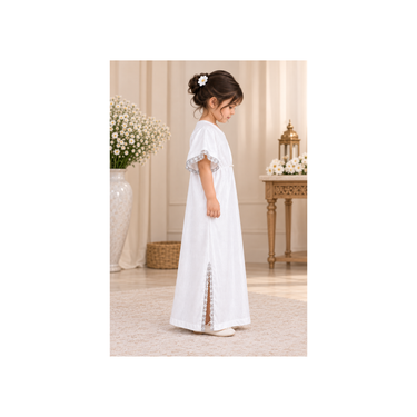 Pearly White Kaftan Partywear