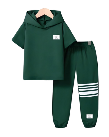 GREEN HOODIE TROUSER SET
