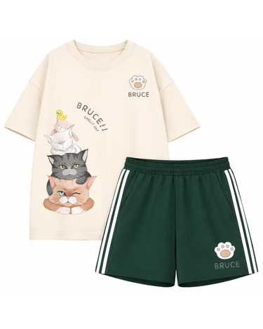 BRUCE CATS SHORT SET